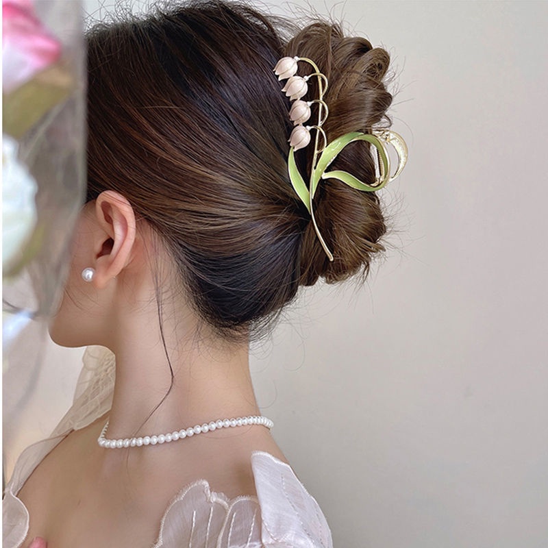 Lily of the Valley Kẹp Tóc Thời Trang Mùa Hè Cỡ Lớn Cao Cấp Dành Cho Nữ