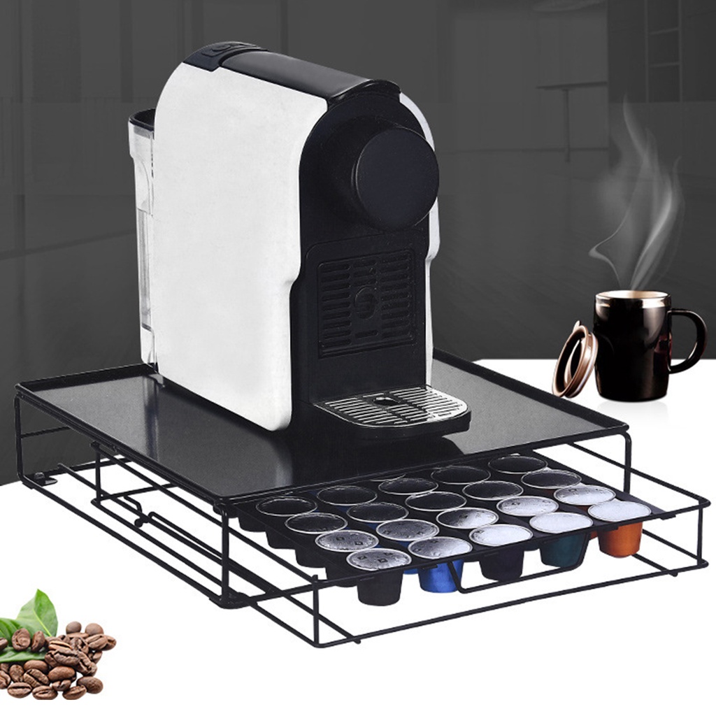 Coffee Pod Holder Large Capacity Drawer Design Convenient Coffee Machine Base Pod Holder for Coffee Capsules