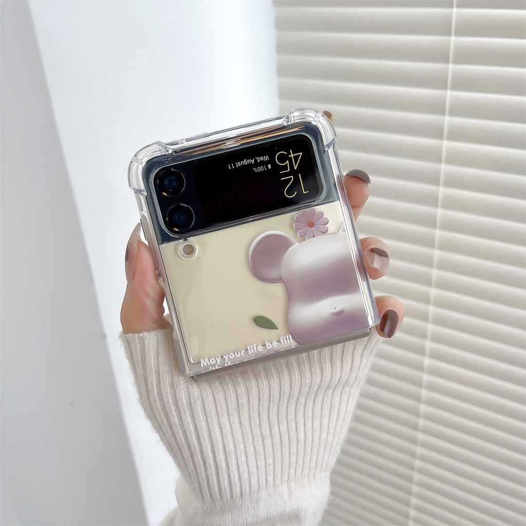 Ốp Điện Thoại tpu Mềm Trong Suốt Chống Sốc In Hình Hoạt Hình Dễ Thương Cho Samsung Galaxy Z Flip 3 5G