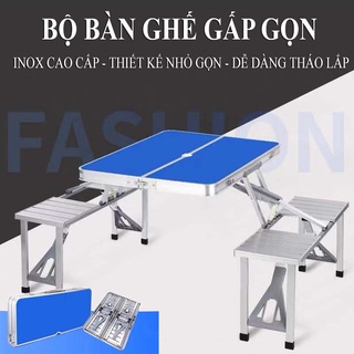 BỘ BÀN GHẾ XẾP GỌN DU LỊCH DÃ NGOẠI, BỘ BÀN GHẾ XẾP GỌN GỒM 1 BÀN 4 GHẾ