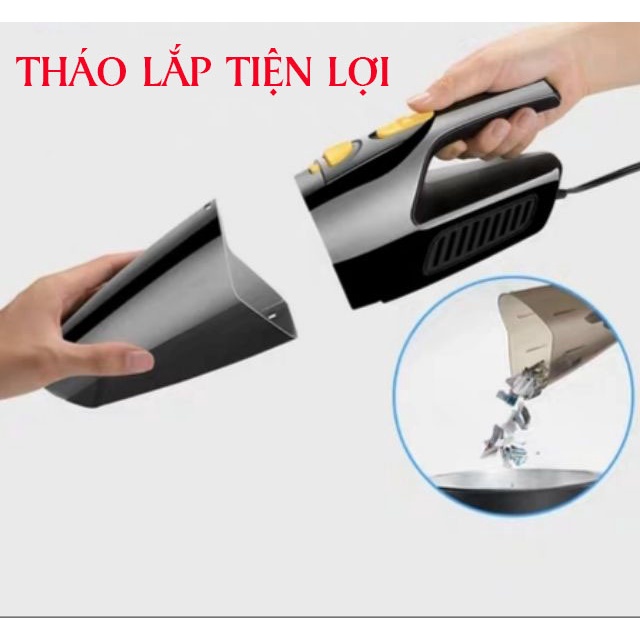 [BH 1 NĂM] Máy hút bụi oto, Máy hút bụi mini cầm tay cho xe hơi CHÍNH HÃNG công suất 120W, Cắm tẩu 12V - Bảo hành 1 năm