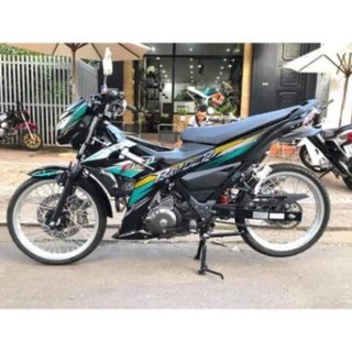 Tem xe Raider Fi chất liệu Crom