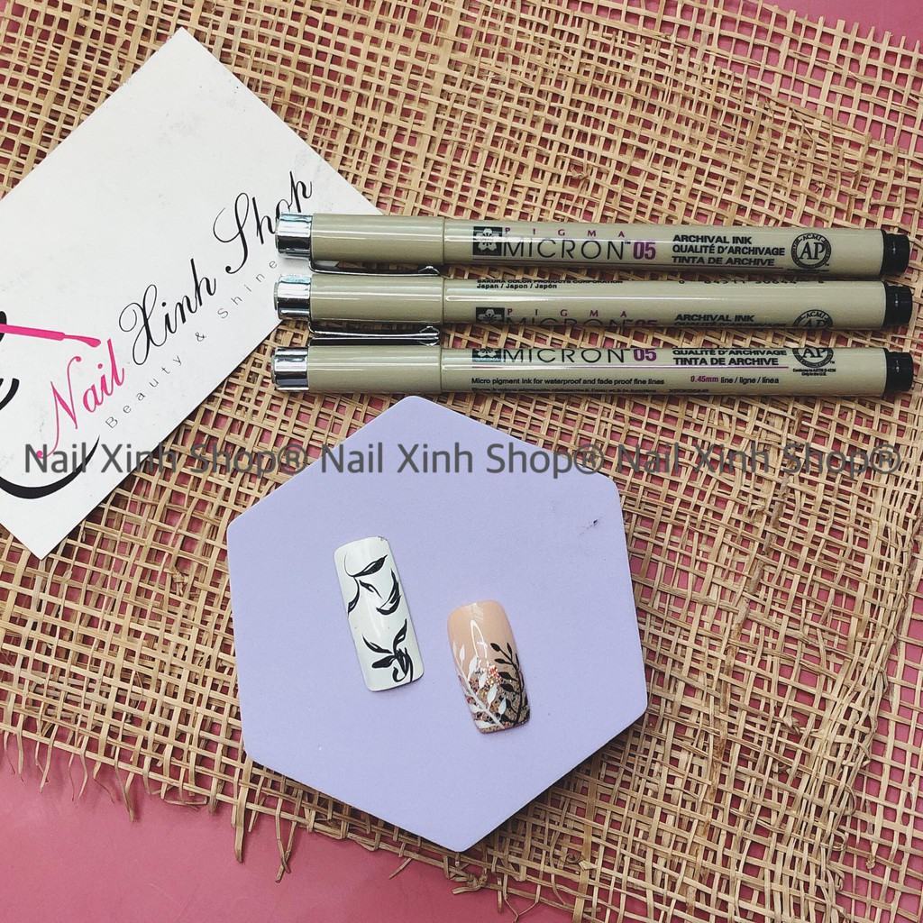 Bút mực Sakura vẽ móng tay nghê thuật DIY, bút vẽ trang trí móng nail chuyên nghiệp - Nail Xinh Shop
