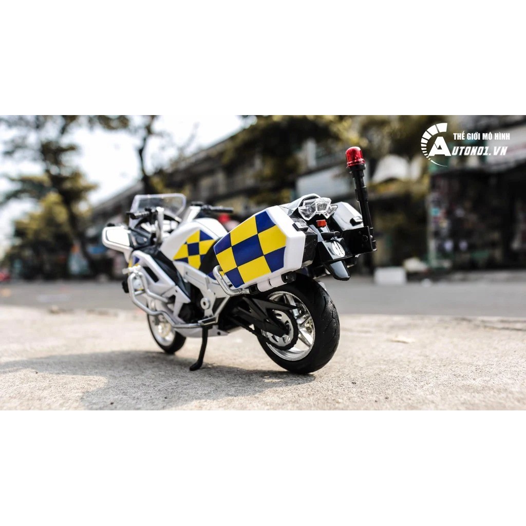 MÔ HÌNH BMW R 1200RT POLICE 1:12 HUAYI ALLOY 7656B