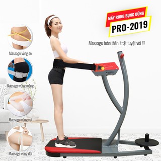 Máy Rung Massage Bụng Đứng Pro Có Xoay Eo - Bảo hành 2 năm