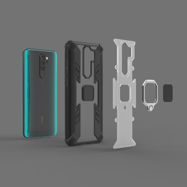 Ốp lưng Xiaomi Redmi Note 12 Pro 5G Iron Man Iring chống sốc nhẫn giá đỡ xem phim cao cấp