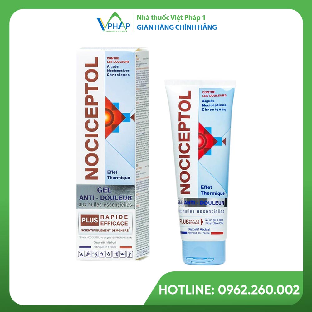 Nociceptol Gel Pháp 60ml, 120ml Giảm Đau Nhức Mỏi Cơ - Xương - Khớp, Giảm Sưng Nề