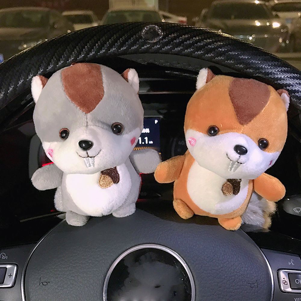 Móc khóa hình sóc nhồi bông dễ thương nhiều màu sắc