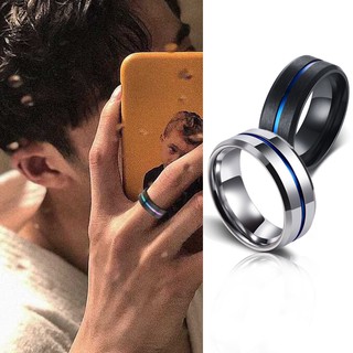 Nhẫn thép titan khắc 8mm thời trang cá tính cho nam nữ đính hôn đám cưới mẫu 6-12