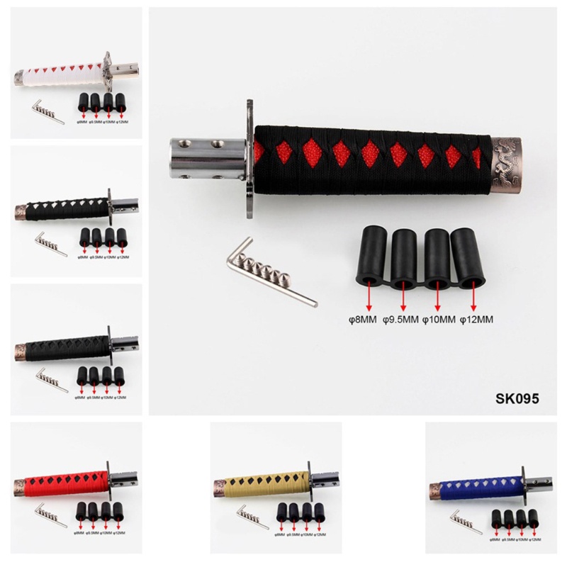 Tay Nắm Cần Số Bằng Kim Loại Họa Tiết Samurai Thời Trang Thông Dụng Cho Xe Hơi