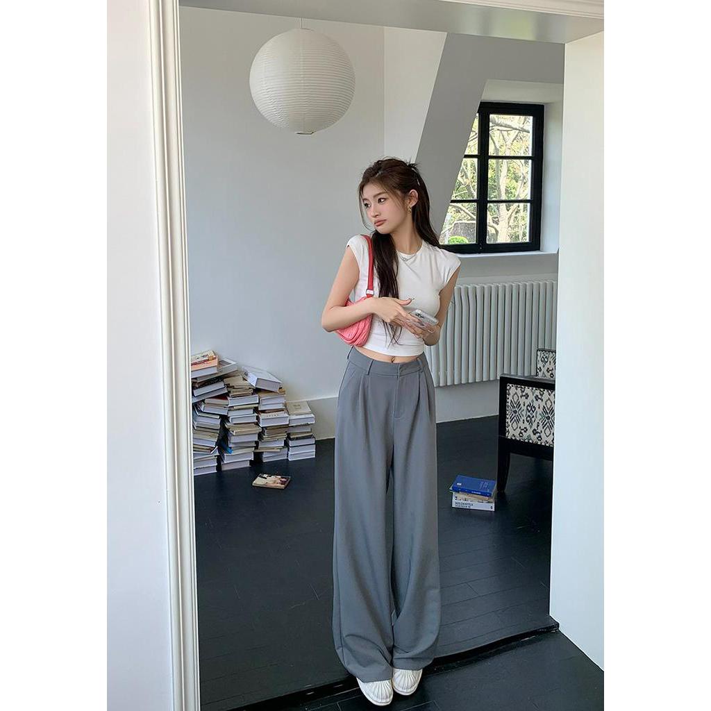 Áo Thun Cổ Tròn Tay Ngắn Dáng Ôm Màu Sắc Đơn Giản Thời Trang Cho Nữ 64044