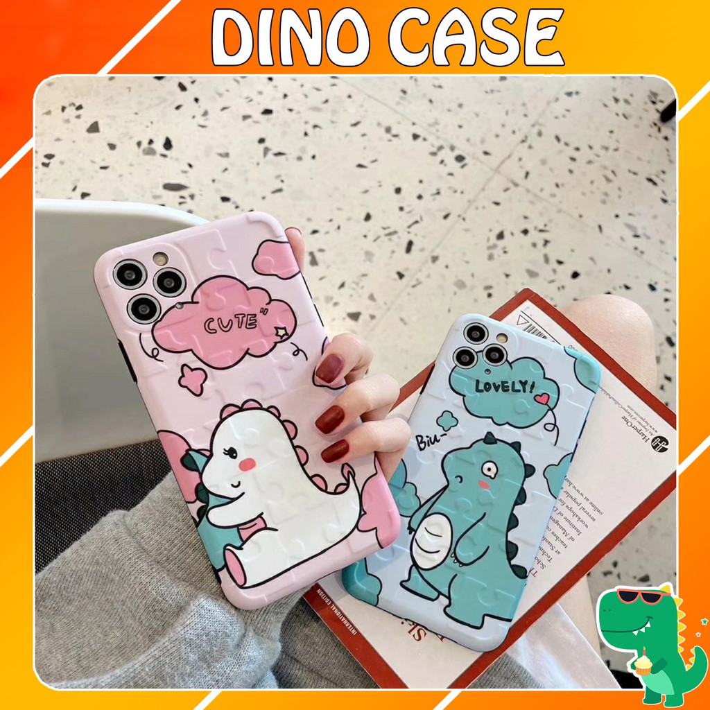 Ốp lưng Iphone IMD Khủng long hoạ tiết lego Iphone 7plus/8plus/x/xs/xsmax/11/11pro/11promax Dino Case