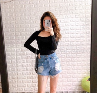 ( Ảnh Thật ) Áo Thun cổ vuông