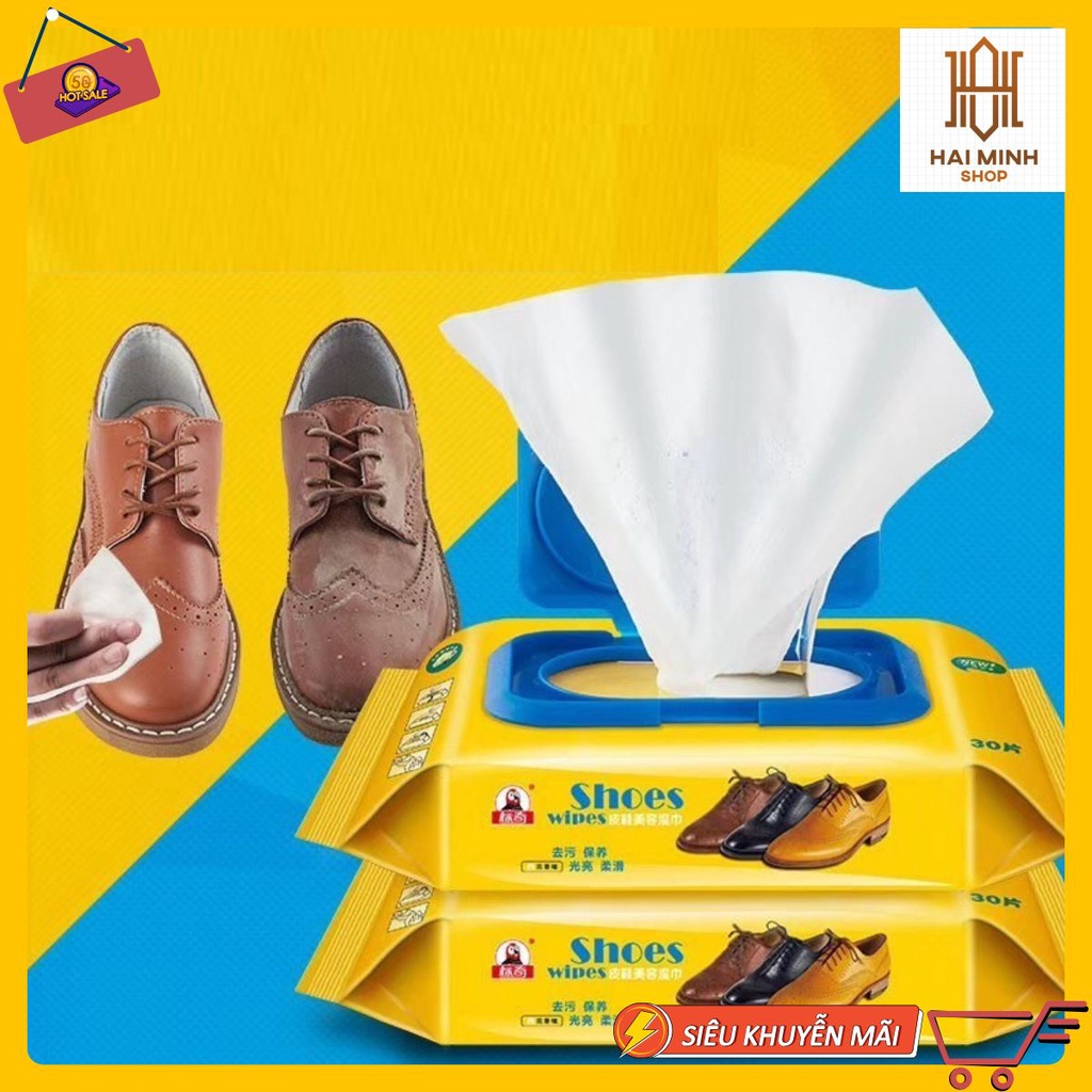 Khăn Giấy Uớt Lau Giày Shoes Sneaker Thần Thánh Bịch 30 Tờ