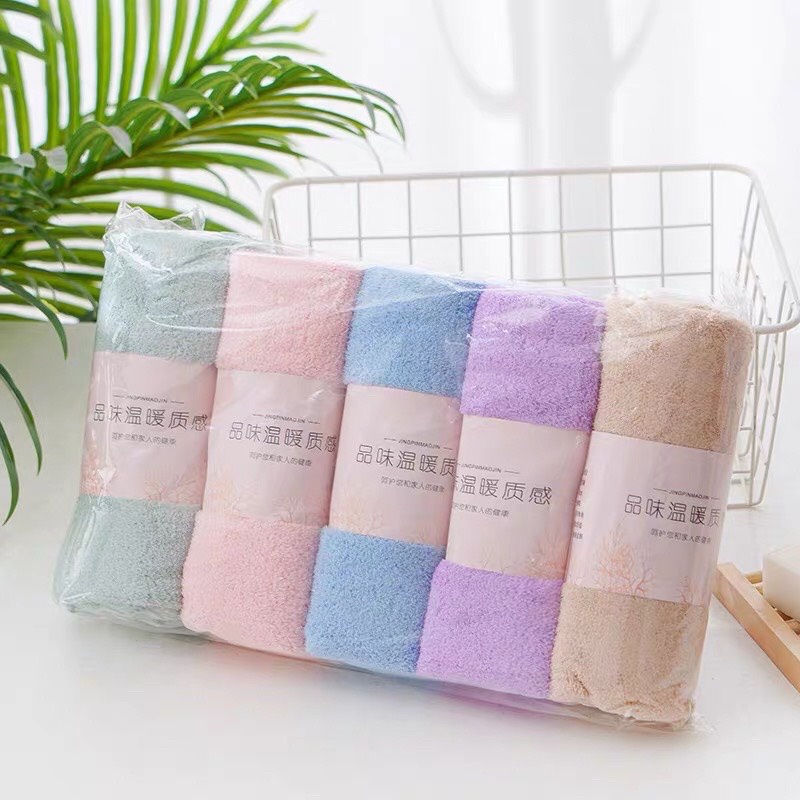 Khăn Mặt Lông Cừu Hàn Quốc Mềm Mại Thấm Hút Kích Thước 30x50cm
