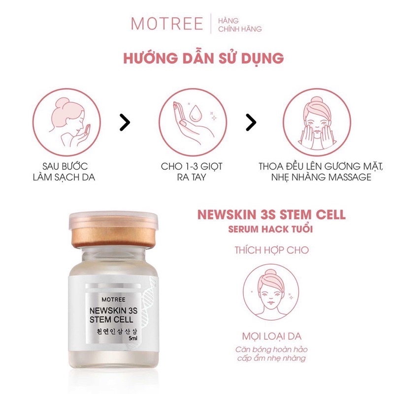 Serum Hack Tuổi Newskin 3S Stem Cell [ CHÍNH HÃNG ] Trẻ Hoá Làn Da, Căng Bóng Mịn Màng, Trắng Hồng Rạng Rỡ