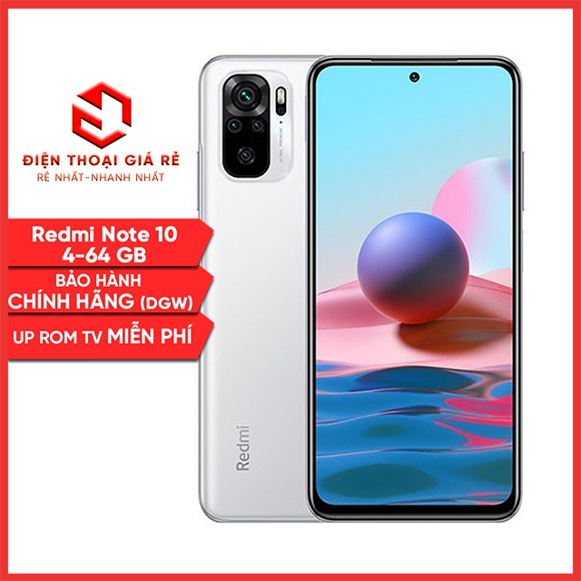 [4-64GB/6-128GB] Điện thoại Xiaomi Redmi Note 10, Ram 4-64GB (2021 - Chính hãng DGW) [Điện thoại giá rẻ, BH chính hãng] | BigBuy360 - bigbuy360.vn