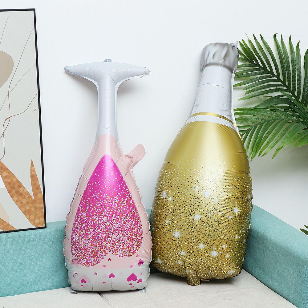 Bong Bóng Màng Nhôm Hình Chai Rượu Cỡ Lớn Dùng Trang Trí Tiệc Sinh Nhật