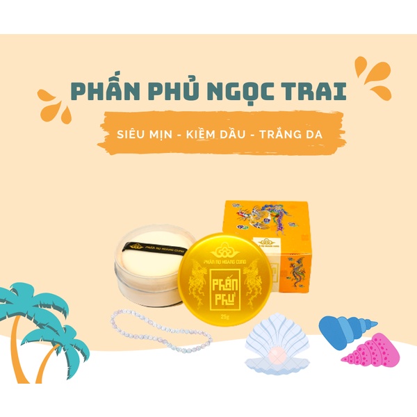 Phấn phủ Phấn Nụ Hoàng Cung dạng bột mịn nhẹ kiểm soát dầu bổ sung bột ngọc trai 2 màu tùy chọn 25g | BigBuy360 - bigbuy360.vn