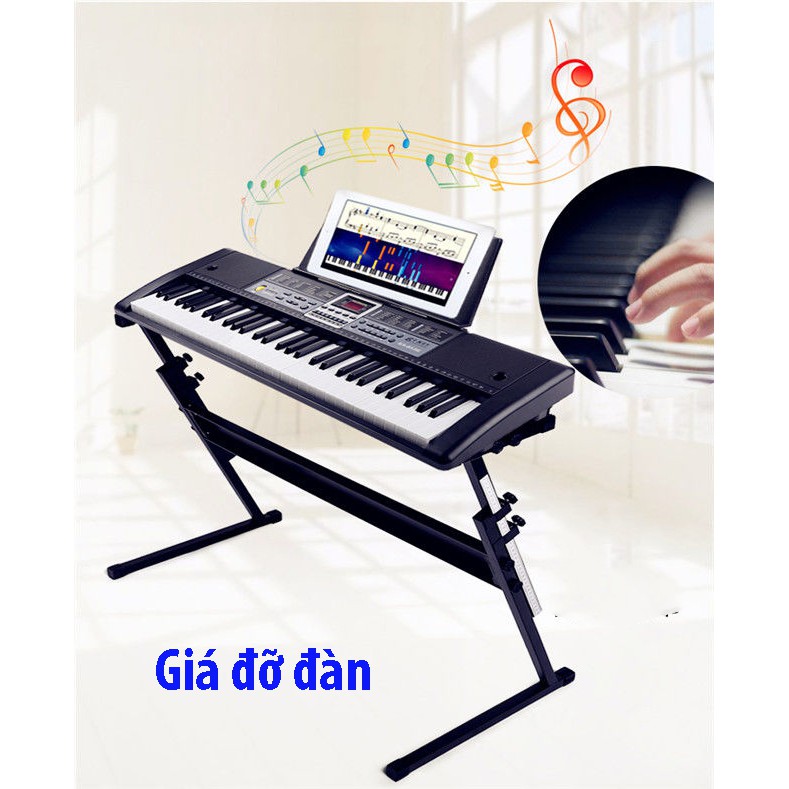 Đàn Piano Điện Đàn Organ Electronic Keyboard Đàn 61 phím + Bộ giá kệ Chân đàn KÈM ẢNH VÀ VIDEO THẬT BT21