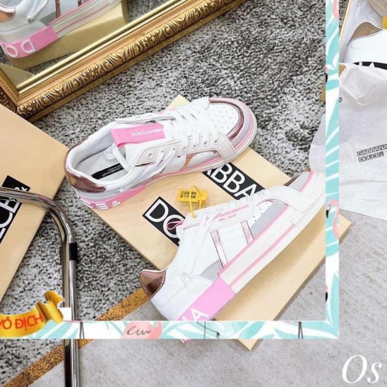 [HÀNG SIEU CẤP] Giày Thể Thao Nữ DG hồng đen hàng fullbox + bill + túi, hàng quảng châu