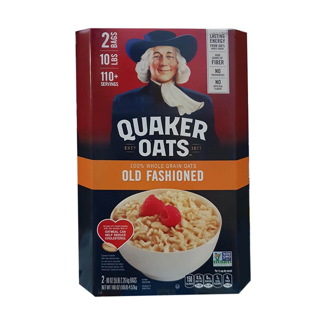 [Hàng mới 2022] Yến Mạch Mỹ Quaker Oats Old Fashioned 4,52kg