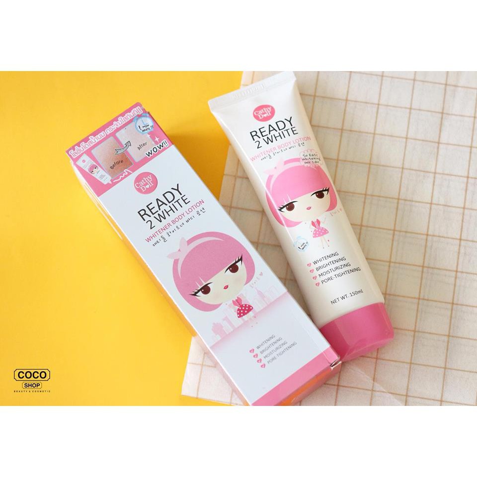 Sữa dưỡng thể trắng da Cathy Doll Ready 2 White Whitener Body Lotion 150ml hàng chuẩn