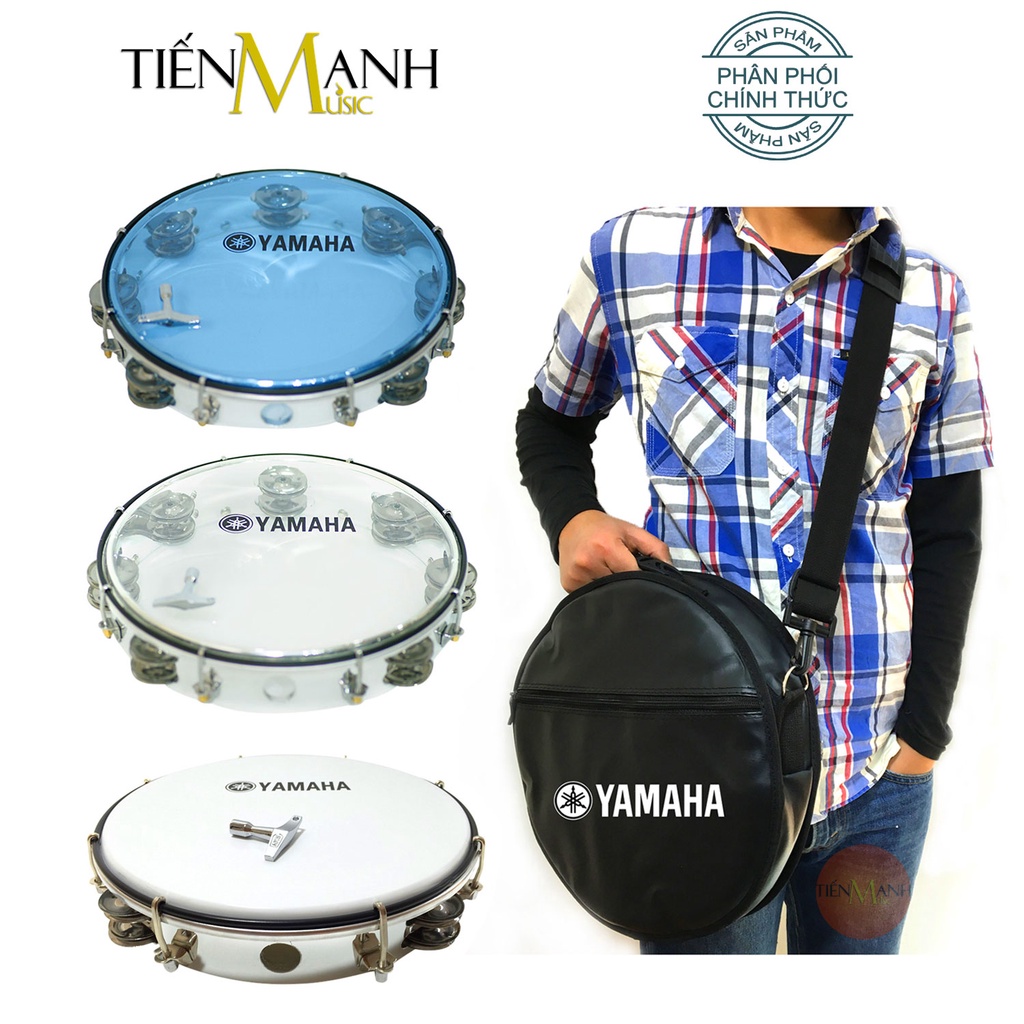 [Tặng Khoá Chỉnh] Trống Gõ Bo lắc tay và Bao đựng Lục Lạc Tambourine Yamaha MT6-102 (Trống chơi nhạc chế gõ po - Xipo)