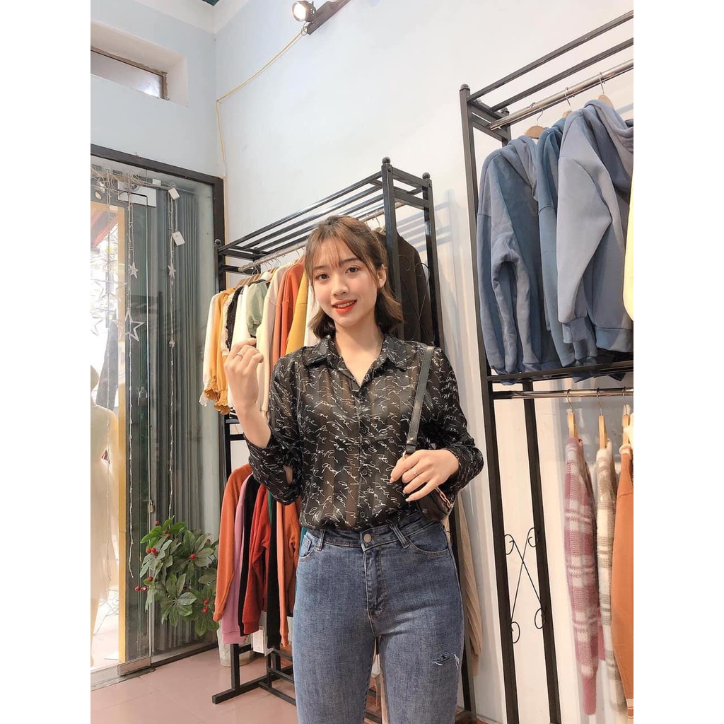Áo Sơ Mi ☑️ 𝑩𝑰𝑮𝑺𝑰𝒁𝑬 ☑️ Phối Voan Cách Điệu Siêu Chảnh Phù Hợp Đi Chơi Đi Làm | BigBuy360 - bigbuy360.vn