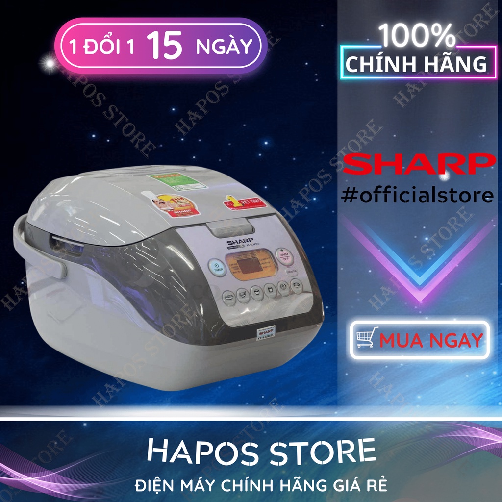 Nồi Cơm Điện Tử Sharp KS-COM18V-W (1.8 Lít) - HAPOS