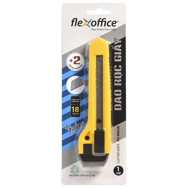 Dao rọc giấy Flexoffice FO-KN02B-18mm