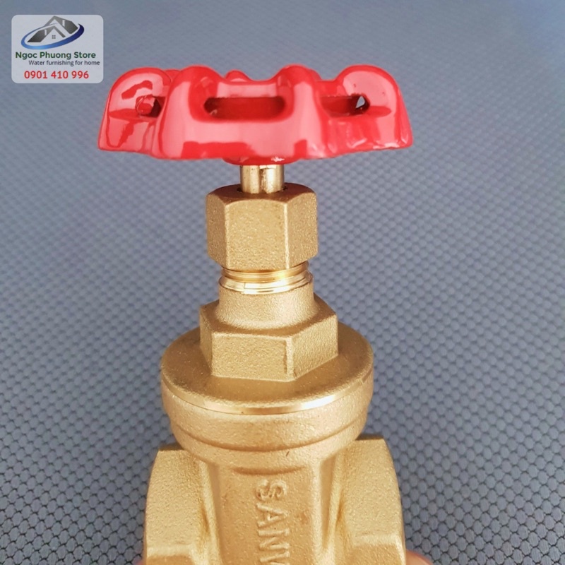 Van cửa đồng chính hãng PN16 Ren 21mm, ren 27mm, ren 34mm