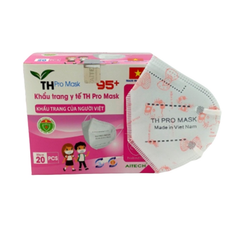 [HỘP] KHẨU TRANG Y TẾ TH PRO MASK 95+ TRẺ EM (GIAO MÀU NGẪU NHIÊN) - Azzin Store