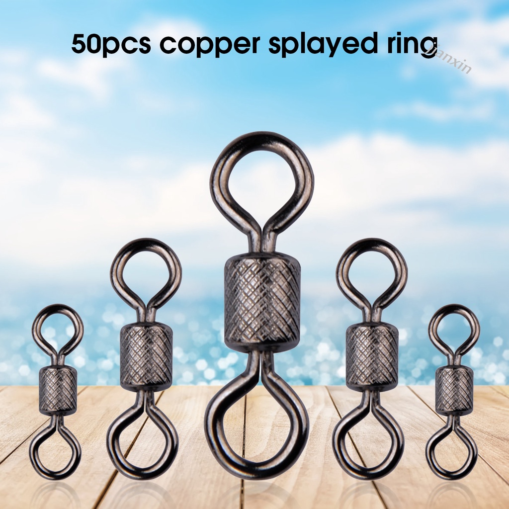 Set 7-50 Vòng Xoay Câu Cá Chống Ăn Mòn Độ Cứng Cao