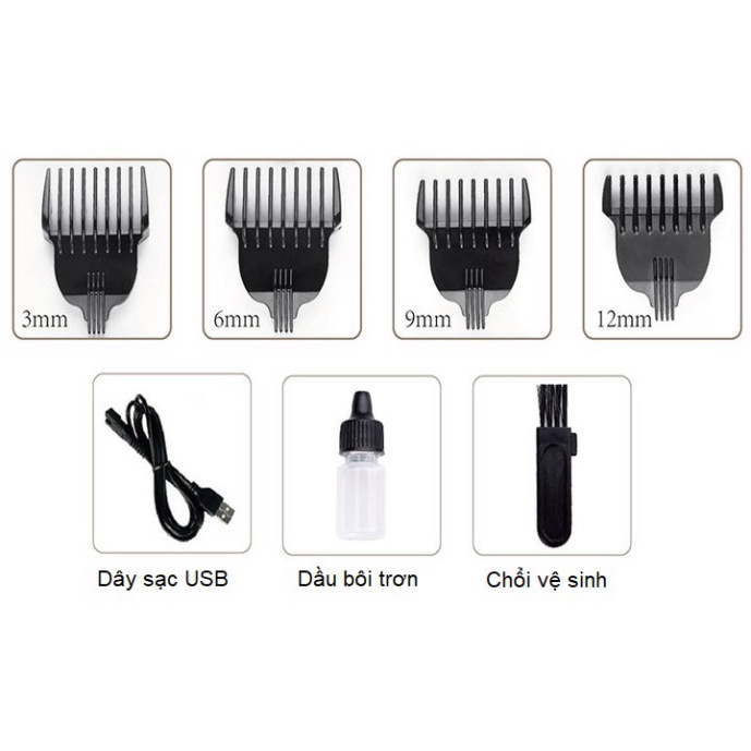 Tông đơ cắt tóc cao cấp thương hiệu DSP TS-90127 - Bảo hành chính hãng: 12 THÁNG