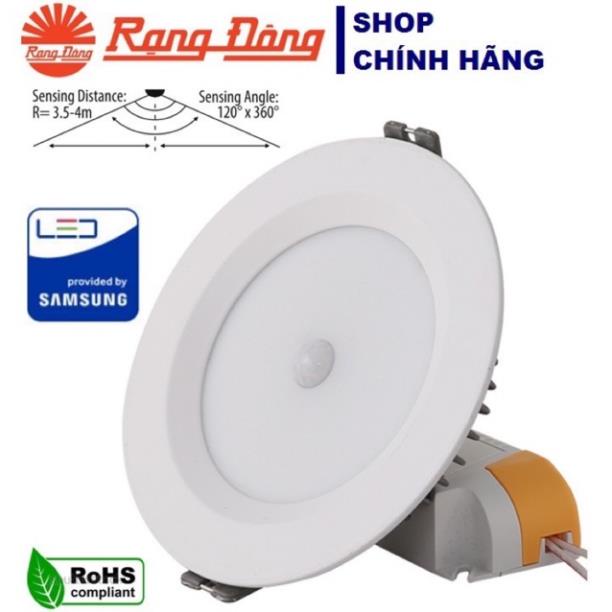 SIÊU GIẢM GIÁ Đèn âm trần cảm biến rạng đông Phi 90/7w 220V