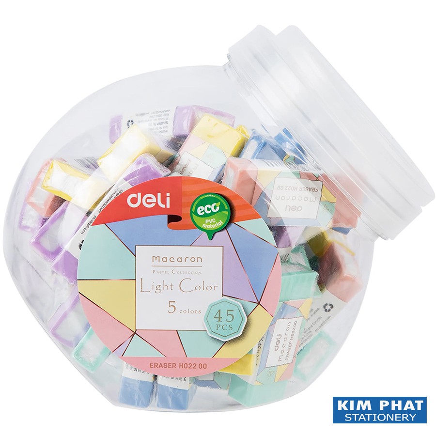 Gôm tẩy nhiều màu sắc Macaron Deli H02200