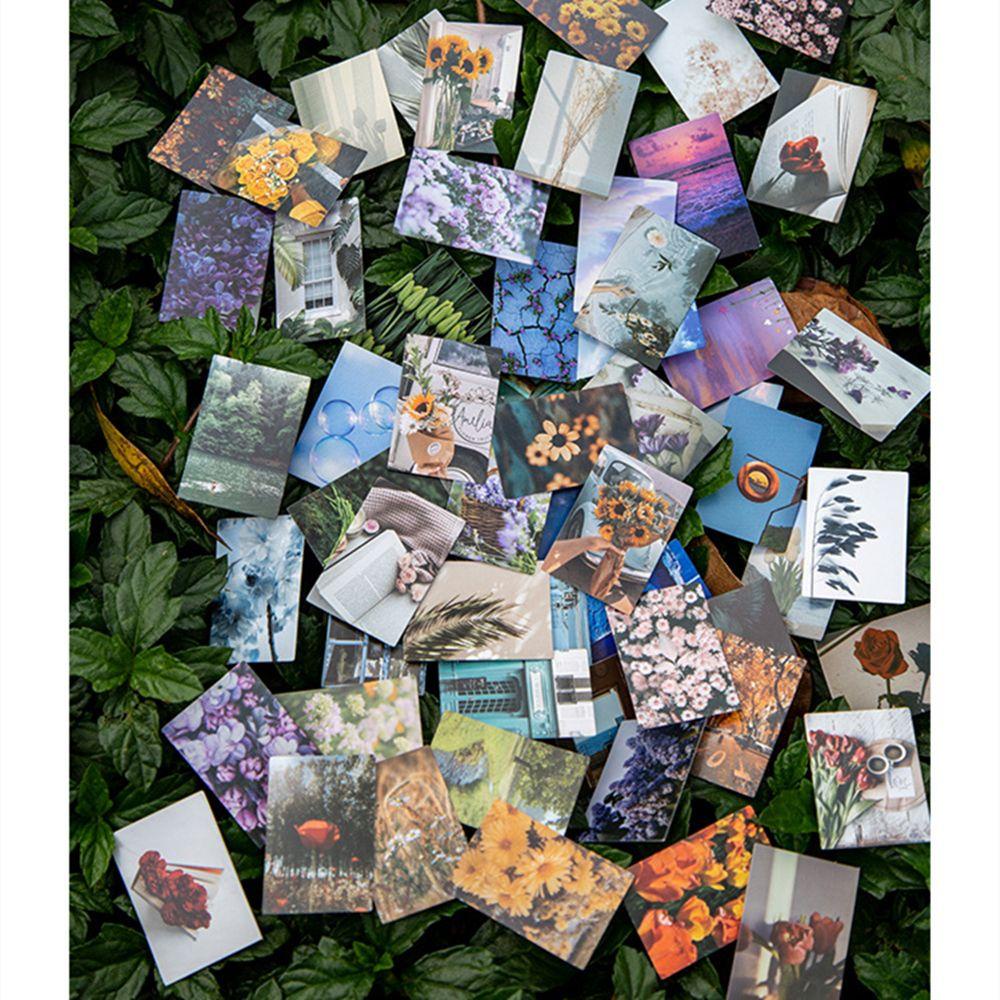 Bộ 100 Thẻ Giấy Dán Hình Hoa Thủ Công Kiểu Vintage Sáng Tạo