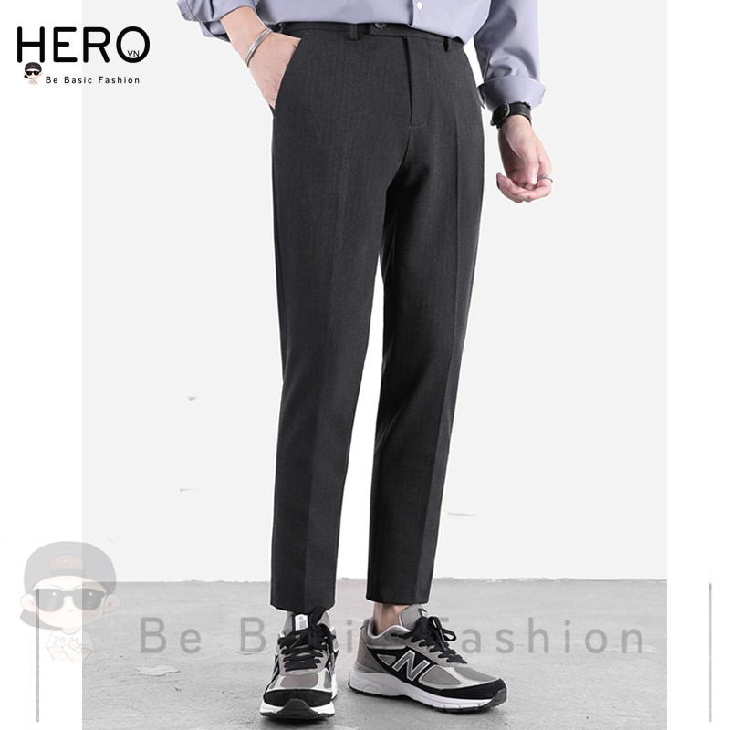 Quần âu nam ống suông đen côn vải chống nhăn cao cấp không bai, xù QA01 | BigBuy360 - bigbuy360.vn