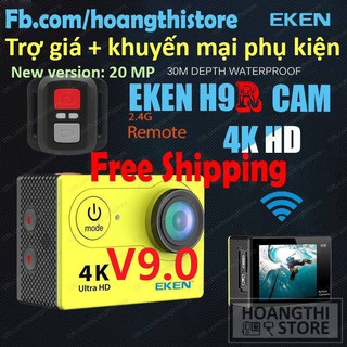 ✔️ Camera Eken h9r bản v9 20MP 4k 30fps wifi remote. Camera phượt hành động trình thể thao h9r v8 v7.0 - Hàng chính hãng