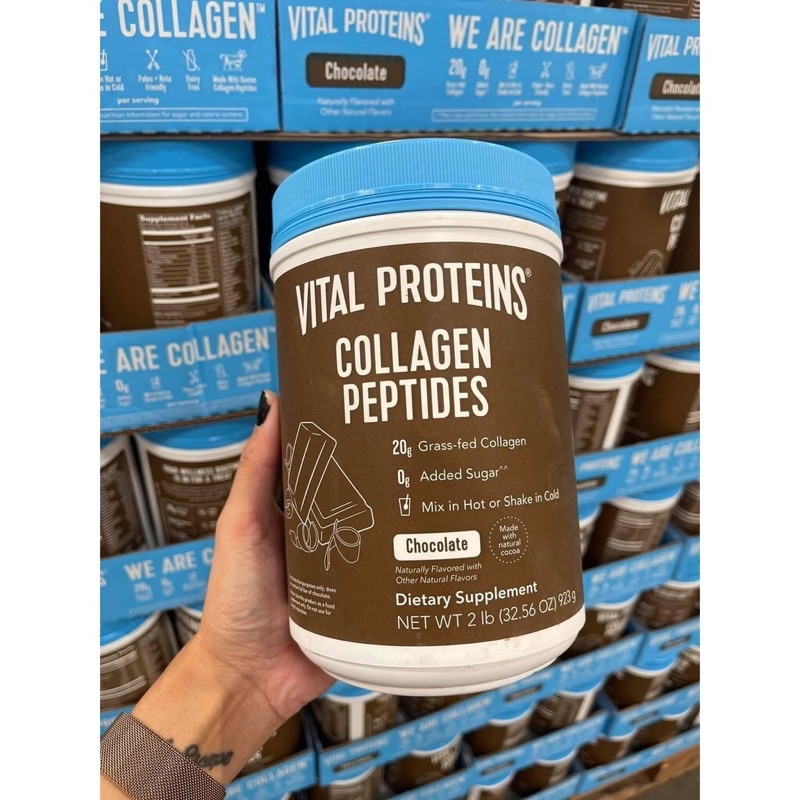 🍀 Bột Collagen Peptides Vital proteins vị Chocola 923 gram của Mỹ
