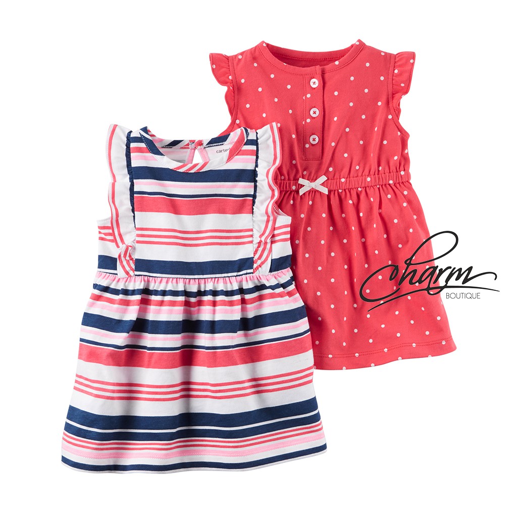 Váy Cho Bé Gái, Đầm Bé Gái Thun CARTER'S Chính Hãng