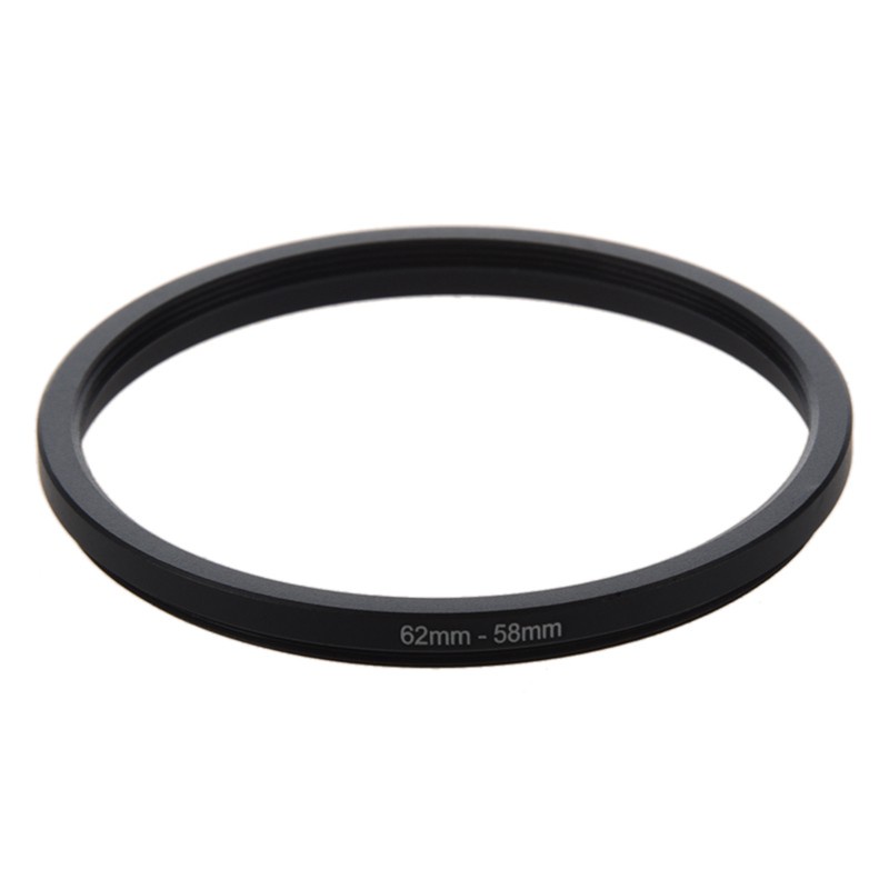 2x 62mm-58mm 62mm to 58mm/67mm-58mm 67mm to 58mm Black Step Down Ring Adapter for Camera