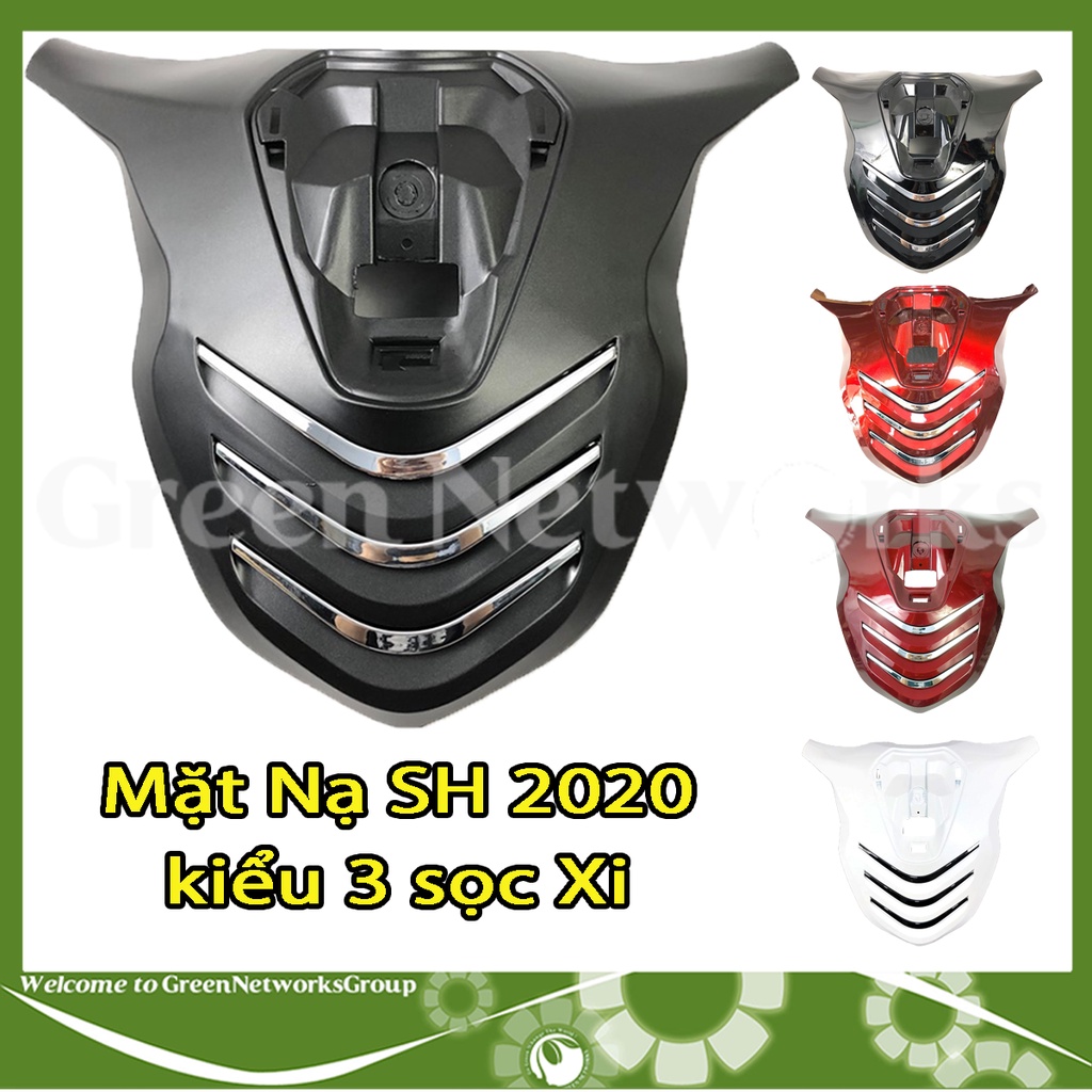 Mặt nạ xe SH 150 đời 2020 kiểu 3 sọc xi Greennetwokrs
