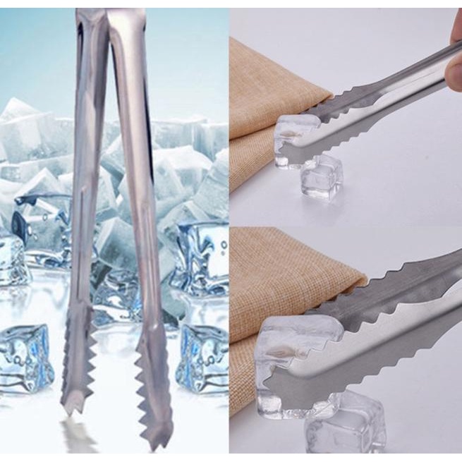 Kẹp Gắp Đá, Gắp Thịt Nướng Inox Dày Dặn Bền Đẹp Nhiều Cỡ 20cm,25cm,30cm,40cm