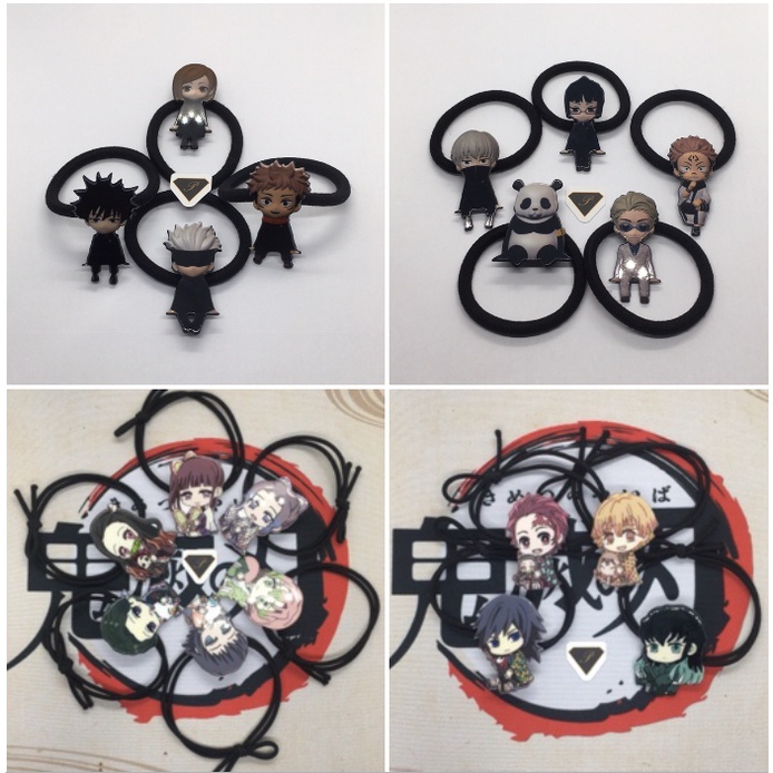 OtakuTPstore Cột tóc anime hoạt hình Jujutsu Kaisen Kimetsu no Yaiba Demon Slayer Thanh gươm diệt quỷ HTJK