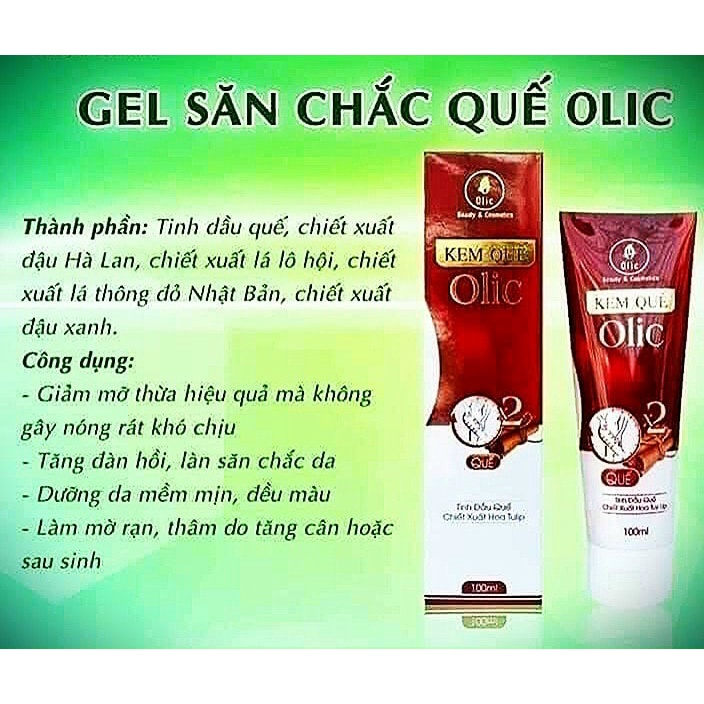 GEL TAN MỠ QUẾ OLIC ĐÁNH TAN MỠ BỤNG ĐÙI