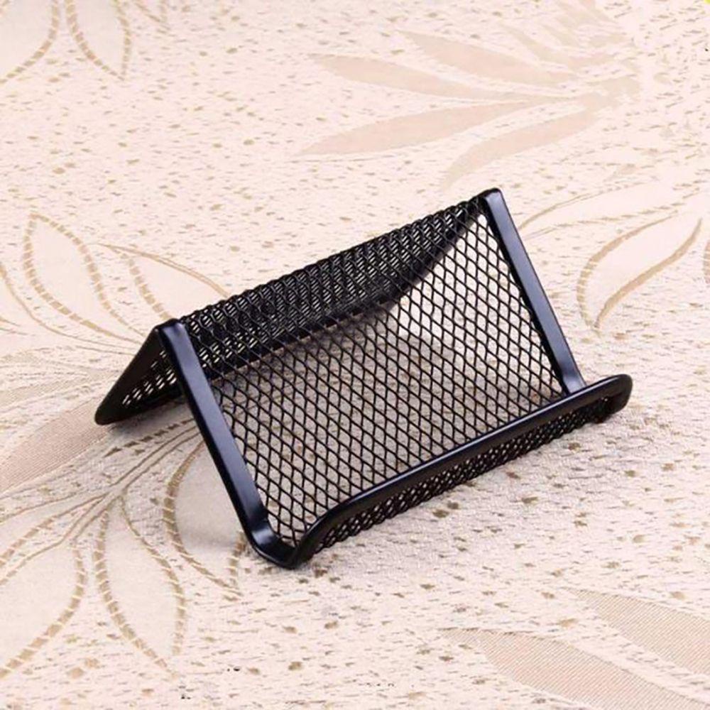 Kẹp Giữ Thẻ Tên Bằng Kim Loại Dạng Lưới Màu Đen|Giá Đỡ Trưng Bày Thẻ Để Bàn Tiện Lợi