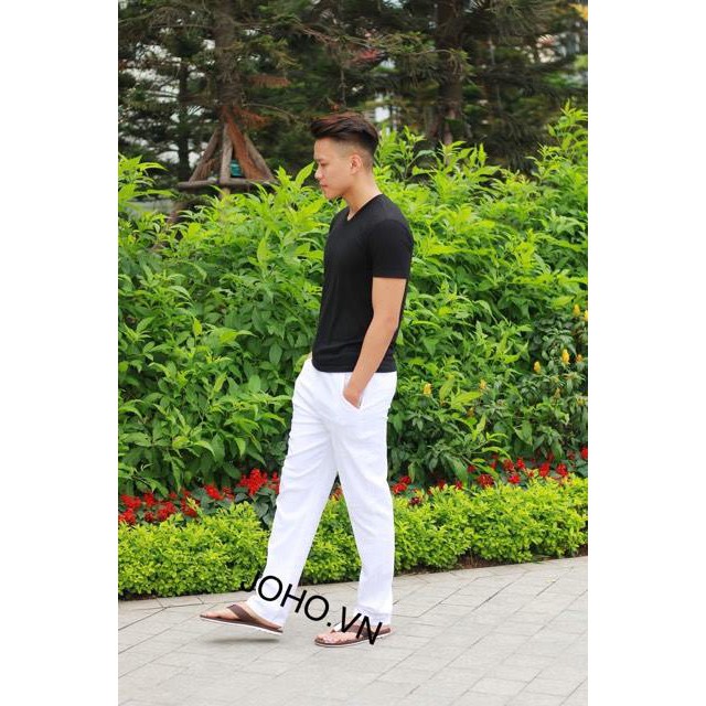 Quần đũi dài màu Trắng