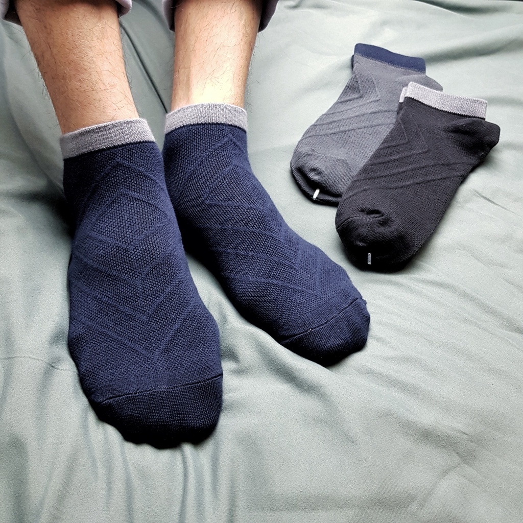 Tất ngắn nam Cotton mát mẻ thấm hút mồ hôi chống hôi chân siêu bền màu sắc thanh lịch